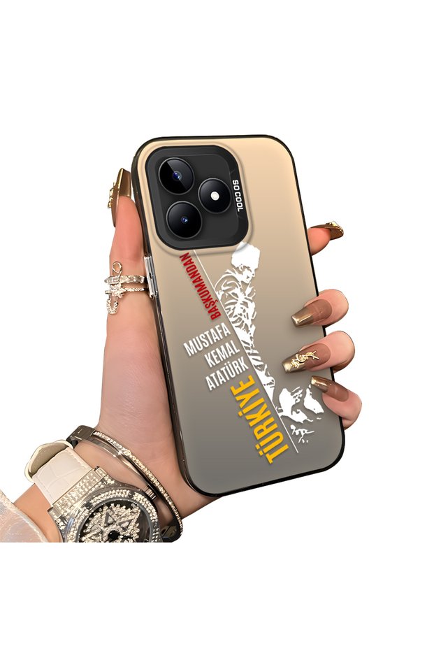 Realme Note 50 Compatible Hard Acrylic Back Silicone Edge Lens Protection Stylish Print Case