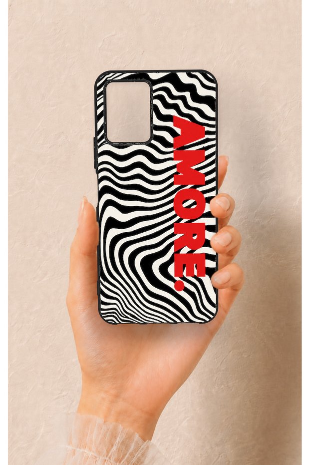 Vivo Y21S Compatible Zebra Amore Patterned Silicone Case