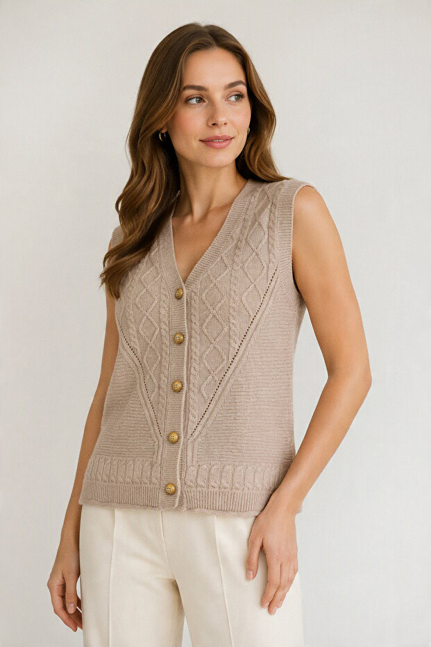Vests - Beige - Basic