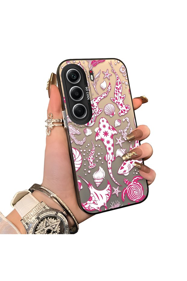 Tecno Camon 40 Pro 5g(Cm7) Compatible Hard Acrylic Back Silicone Edge Lens Protection Stylish Print Case