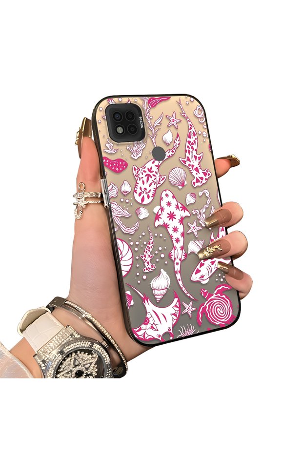 Xiaomi Poco C31 Compatible Hard Acrylic Back Silicone Edge Lens Protection Stylish Print Case