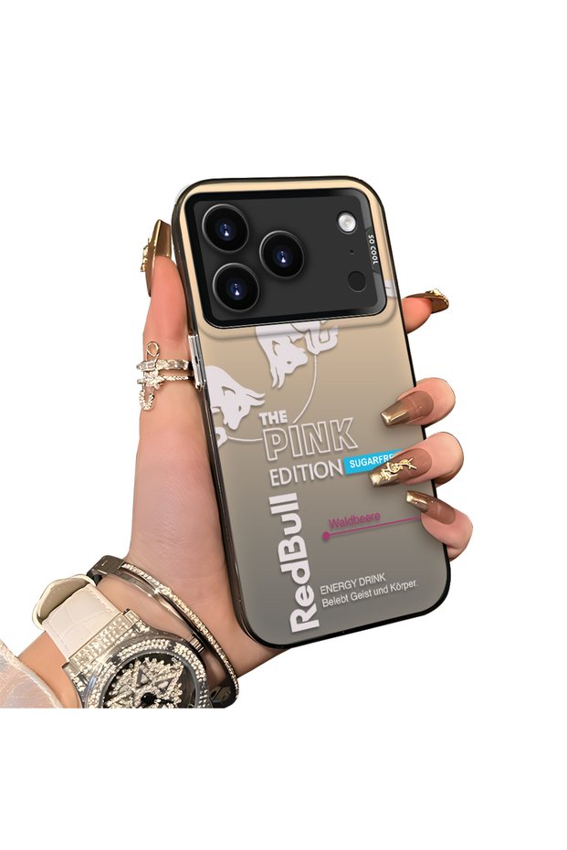 iPhone 17 Pro Max Compatible Hard Acrylic Back Silicone Edge Lens Protection Stylish Print Case