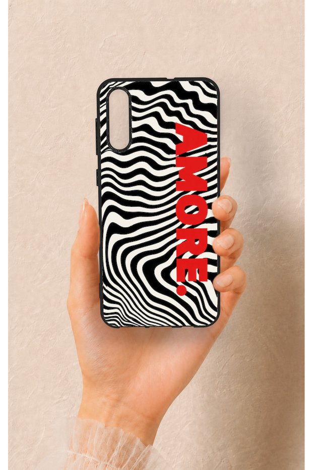 Samsung A50 Compatible Zebra Amore Patterned Silicone Case