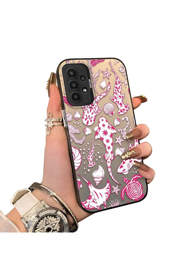 Samsung Galaxy A23 4G/5G Compatible Hard Acrylic Back Silicone Edge Lens Protection Stylish Print Case