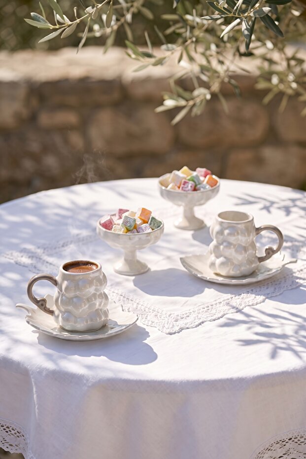 Gummy 2-Person Porcelain Coffee Cup Set - 90 ml