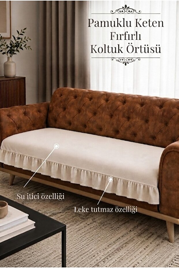 Sofa Covers - Cream - Geometric pattern