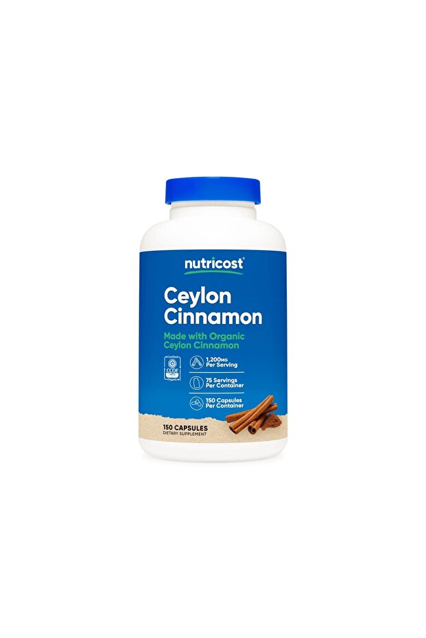 Organic Ceylon Cinnamon 1200 Mg 240 Capsules - Organic Ceylon Cinnamon Supplement