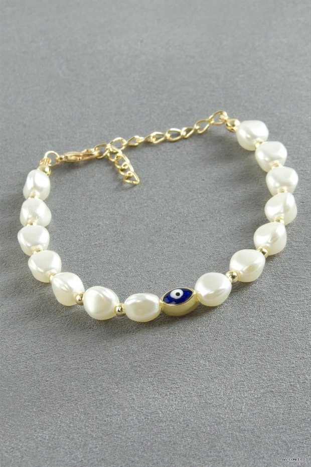 Concepta Oval Nazar İnci (05633) Bracelet White