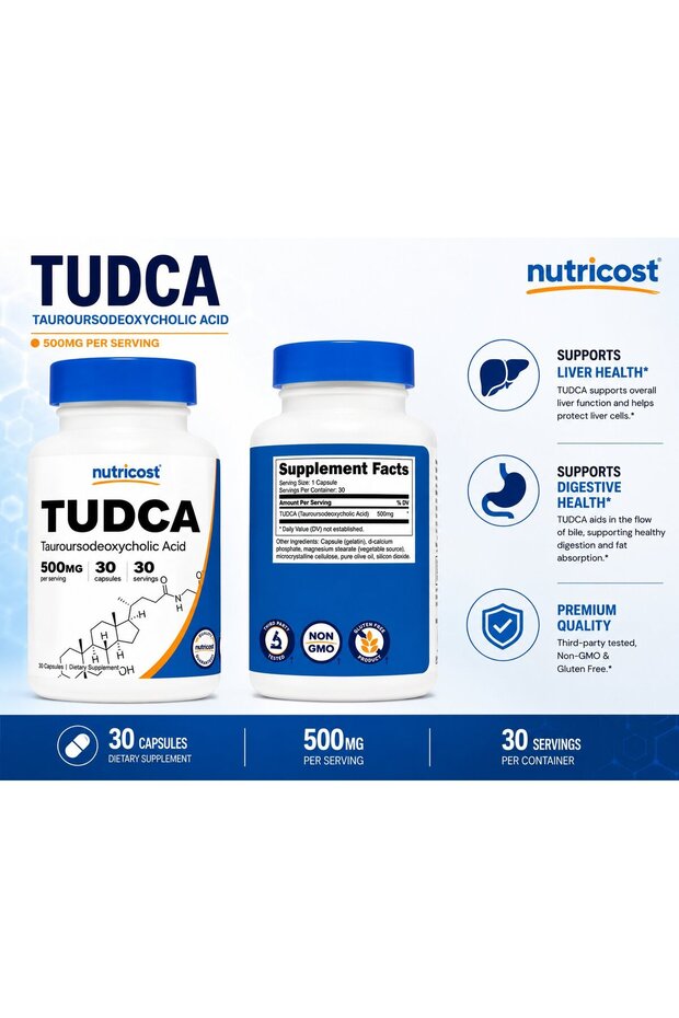 Tudca Liver 500Mg 30 Capsules