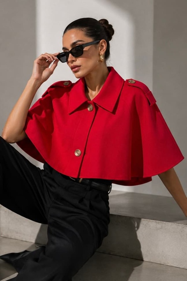 Trench Coats - Multicolor - Poncho
