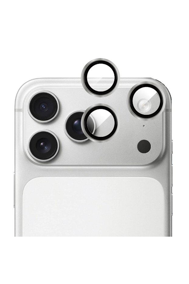 iPhone 18 Pro Max Compatible Sapphire One by One Aluminum Sapphire Camera Lens Protector Silver