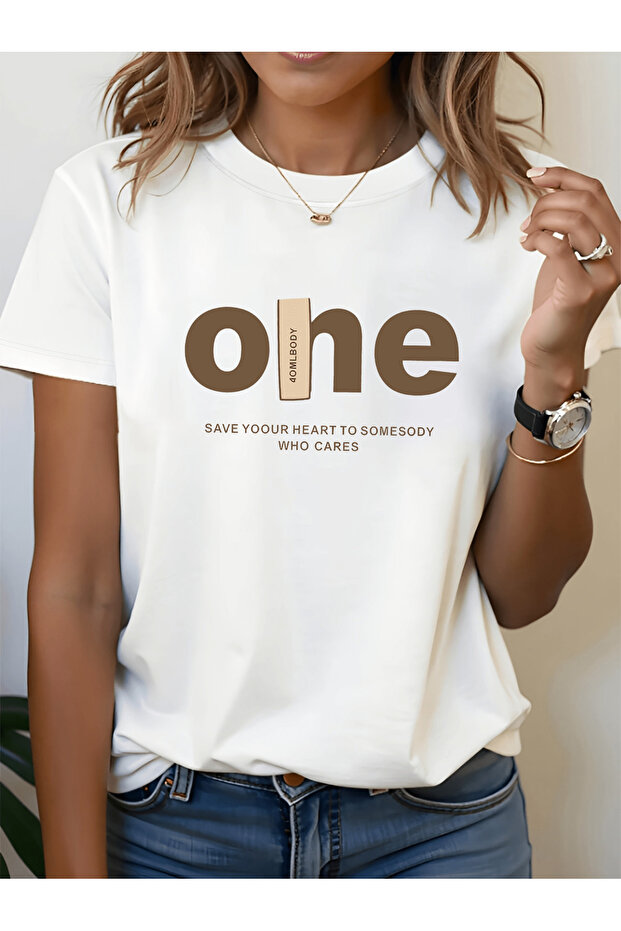 Unisex One Printed Design Tshirt