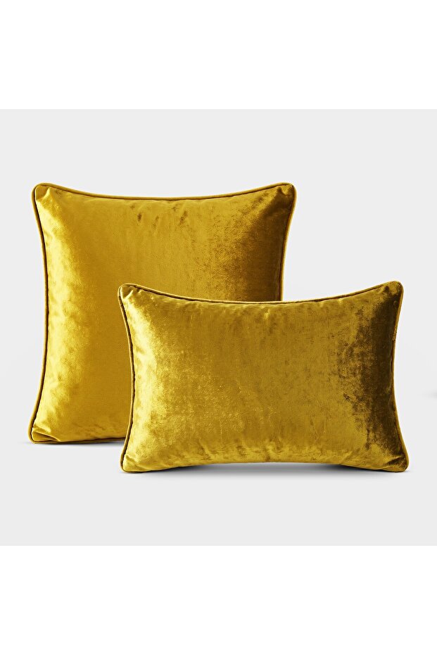"Veléa" Shiny Velvet Textured Cushion Cover Set