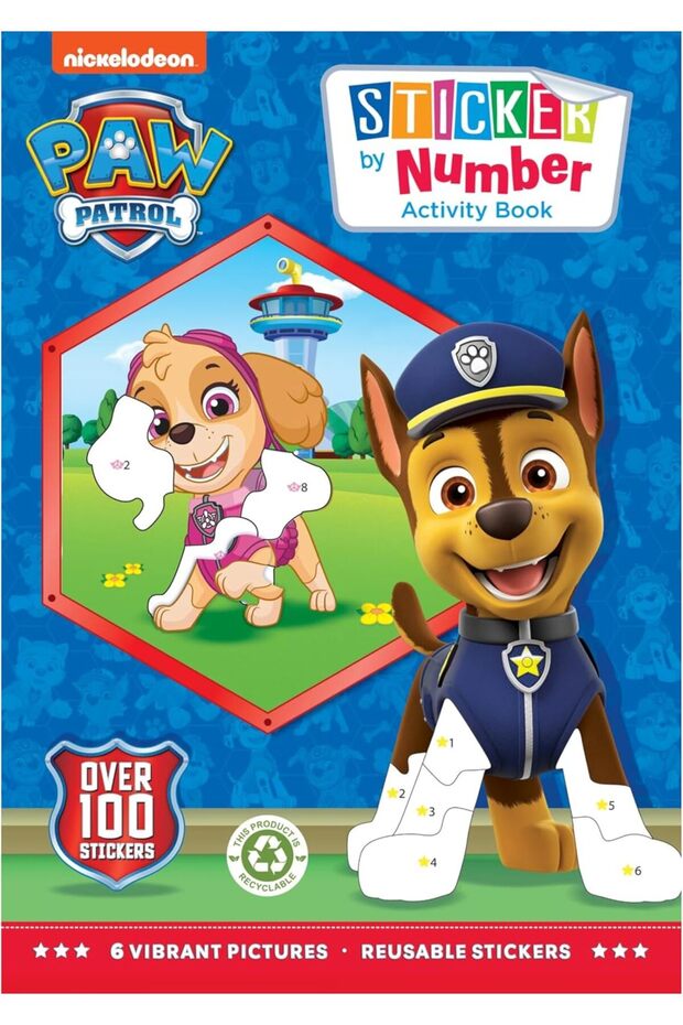 Paw Patrol Sticker by number Activity Book