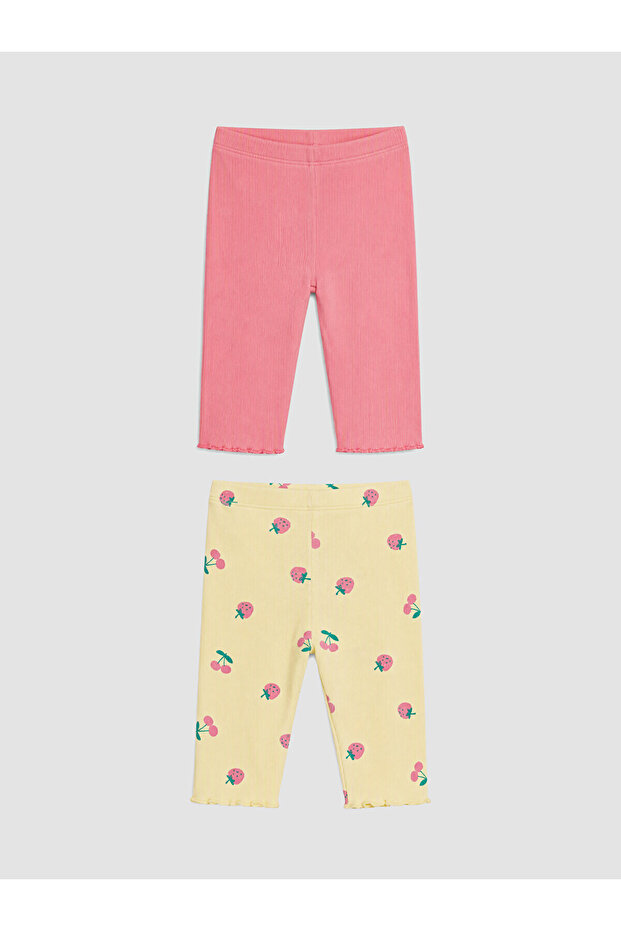 Two Mt Shop Quality Baby Girl Patterned Leggings 2-Pack