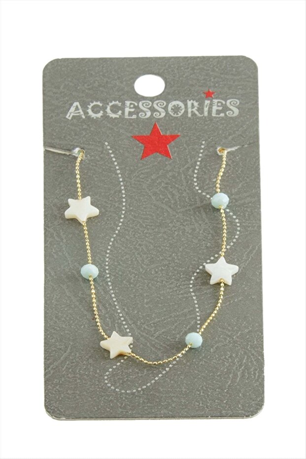 Yıldız Glass Stone Anklet Ilkel-Bjt940