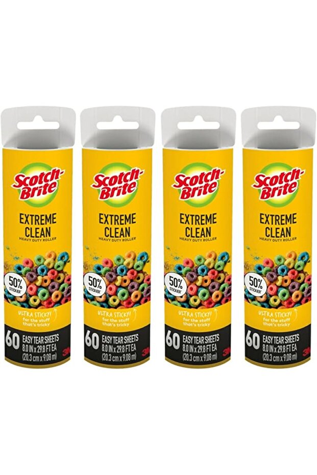 Scotch-Brite Extreme Clean Wool Roll, 1 Large Wool Roll, Total 60 Sheets, Wool Roll for Pet Hair