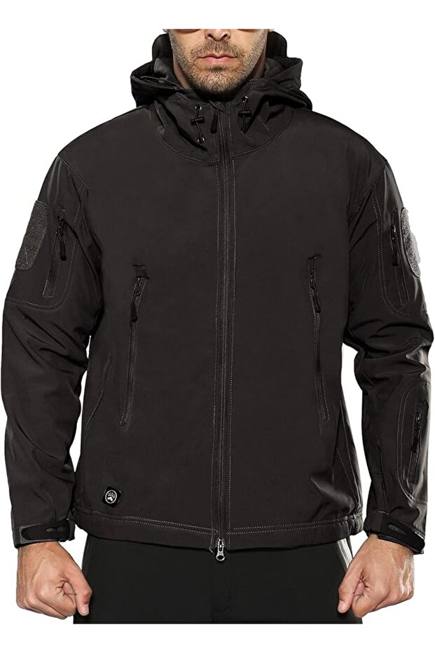 Water Resistant Soft Shell Hooded Jacket Antarctica Jacket for Men