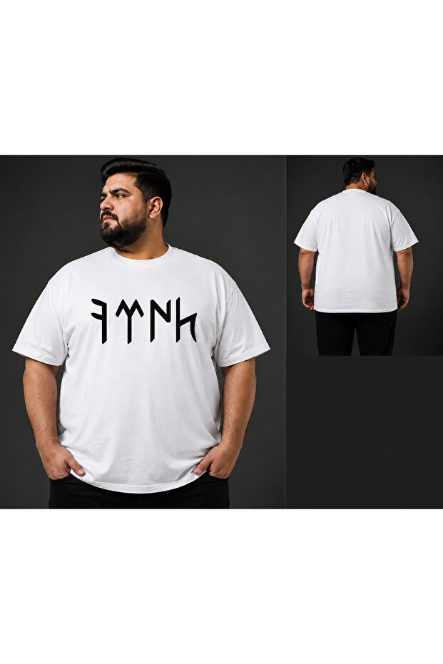 Unisex Oversize T-Shirt Türk Printed 100% Cotton T-Shirt Large Size Comfortable Fit