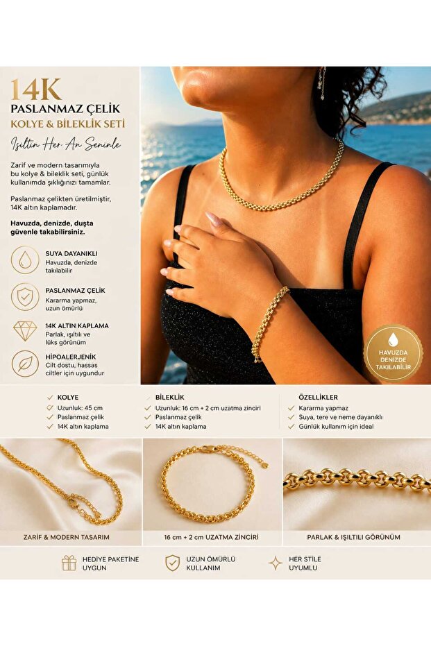 14K kolye&bileklik set
