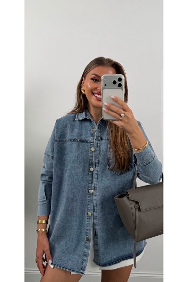 Women's Oversize Denim Shirt