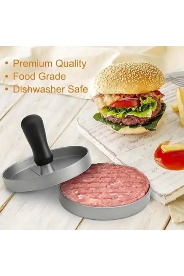 Aluminum Burger Press Patty Maker – Food Grade Meat Press for Homemade Burgers