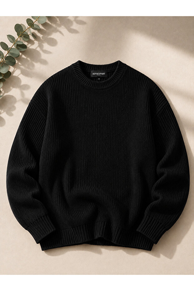 Men's Premium Oversize Soft Crew Neck Knit Sweater