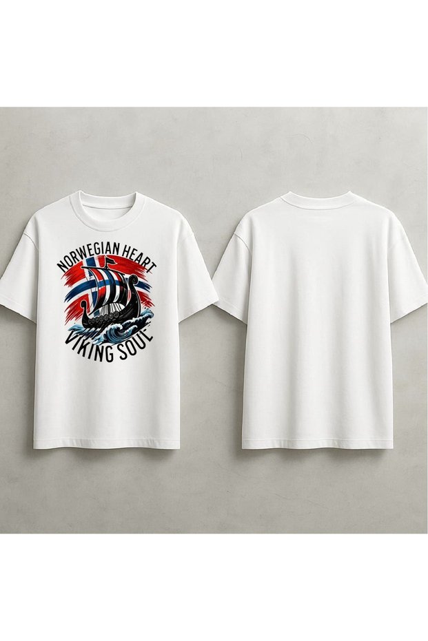 Vikings Themed Printed Oversized T-Shirt