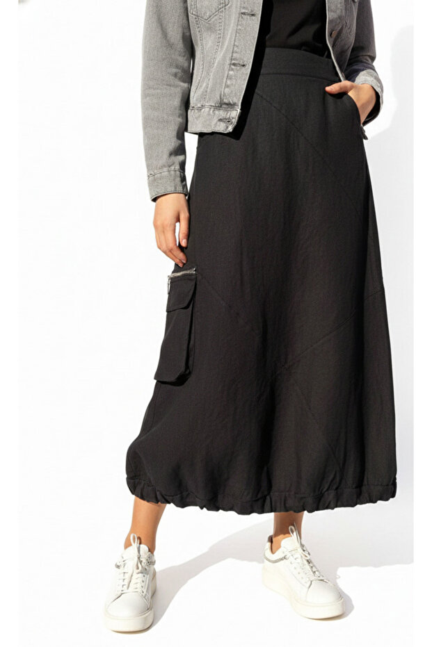 Contemporary Cargo Maxi Skirt