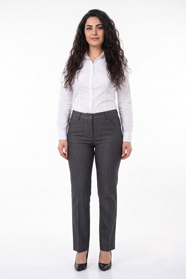 Women's 5-Pocket Fabric Trousers Bgl-St05668