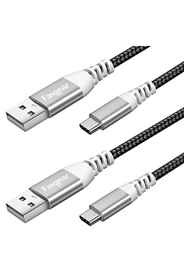 كابل من فاسجير بطول 5 متر نوع USB متوافق مع هاتف ذكي | شحن سريع، مغطى بالنايلون، متوافق مع وحدة تحكم