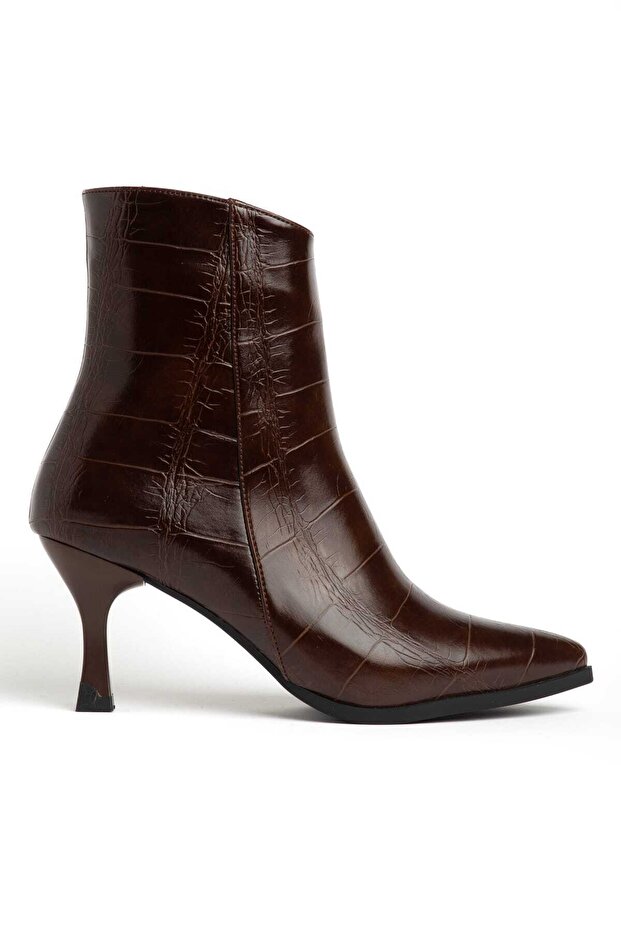Ravenna Brown Pointed Toe Women's Heeled Boots