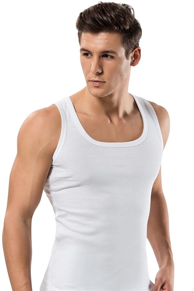 3-Pack Men's Ribbed Undershirts – Flexible, Comfortable Fit for Daily Use