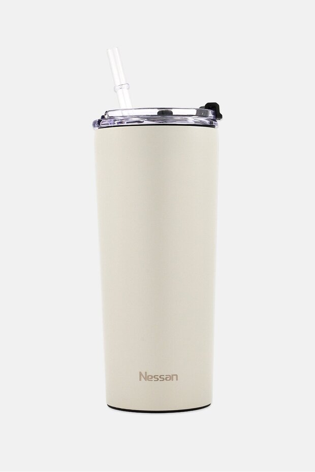 Double Wall Stainless Steel Travel Mug 600 ml, Beige