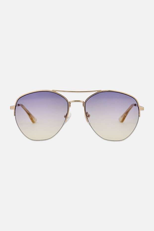 Women CK20121SN Aviator Sunglasses, Gold