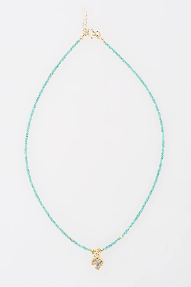 Heart Detailed Necklace Gold