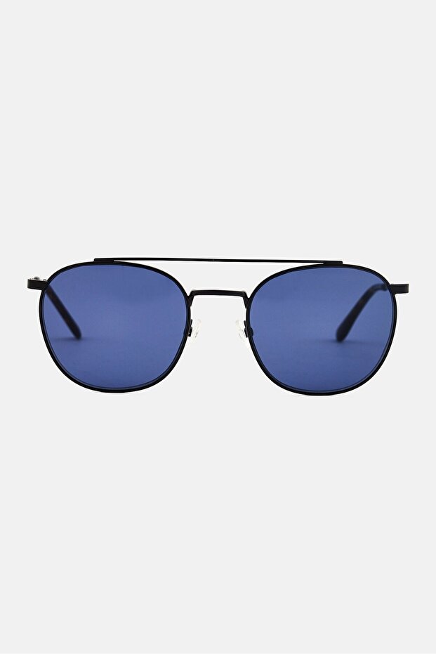 Men L281S Round Sunglasses, Black
