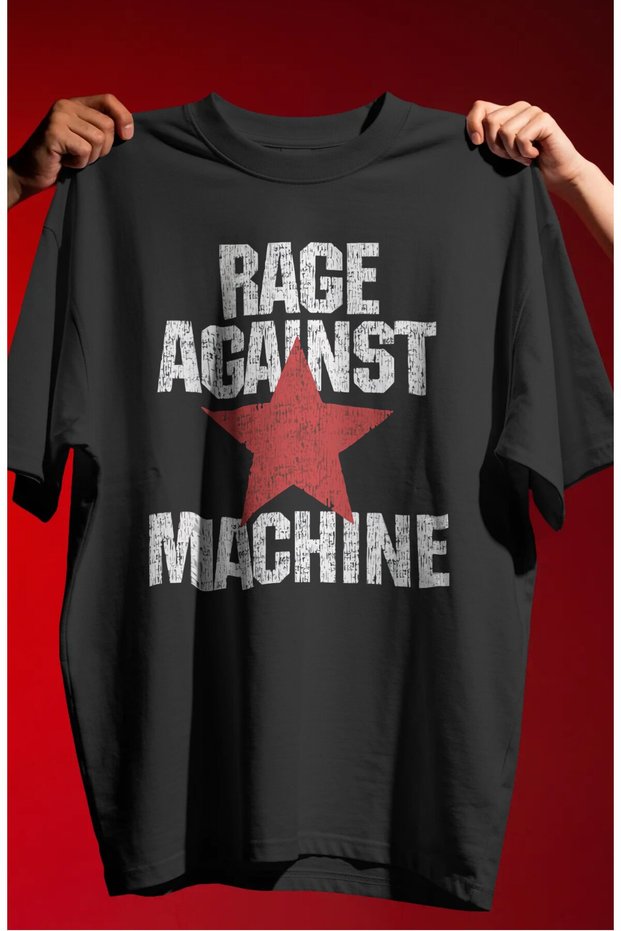 Rage Against Machine Rock Metal Music Band Printed Unisex Oversize Premium T-Shirt