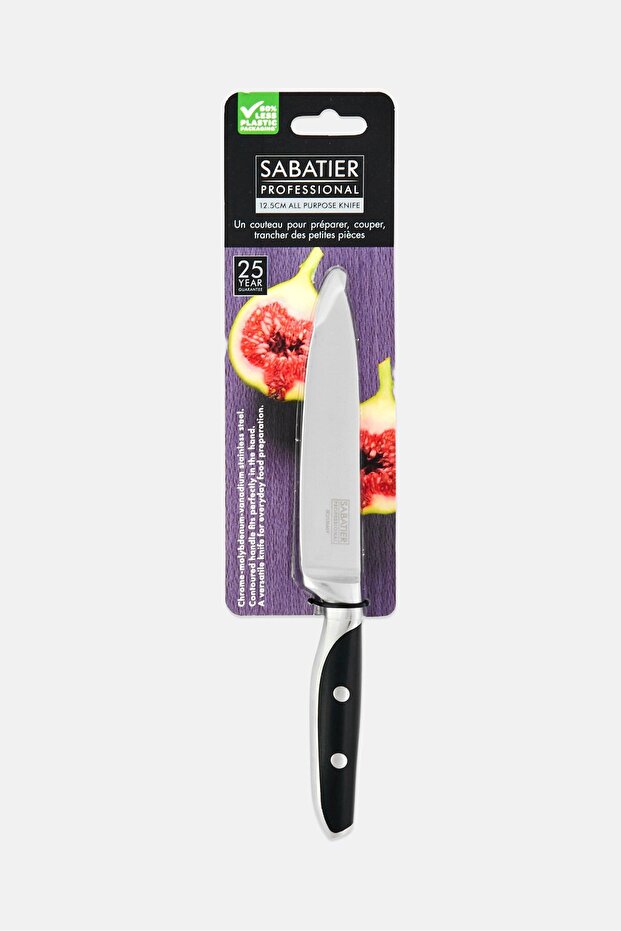Professional All Purpose Utility Kitchen Knife, Black