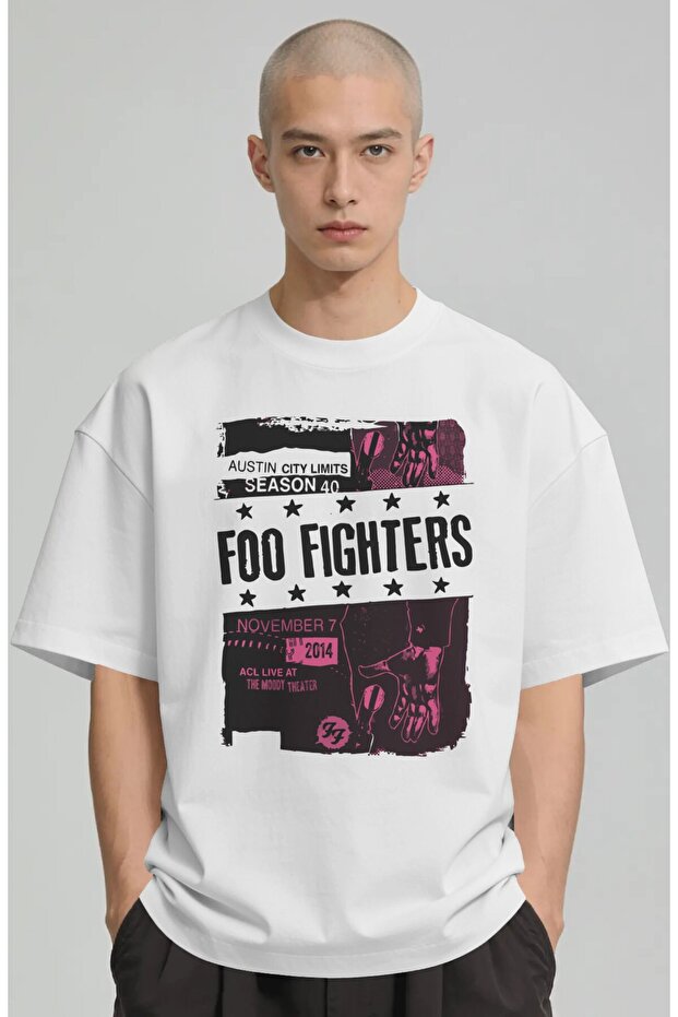 Foo Fighters Rock Metal Music Band Printed Unisex Oversize Premium T-Shirt
