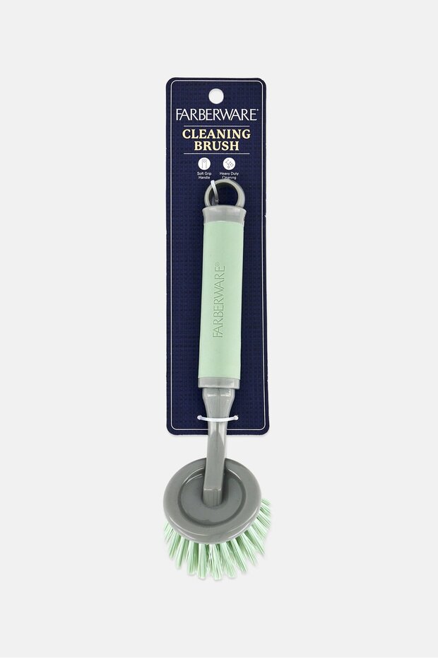 Plastic Round Cleaning Brush, Sage Green