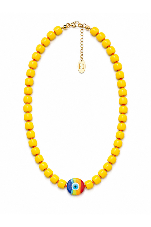Rainbow 🌈 Nazar 🧿 Murano Glass Necklace Burcu's Collection