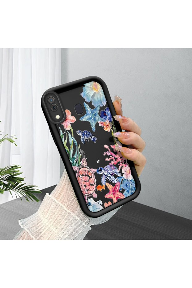 Samsung Galaxy A20/A30 Compatible Black Silicone Case Shockproof with Camera Protection