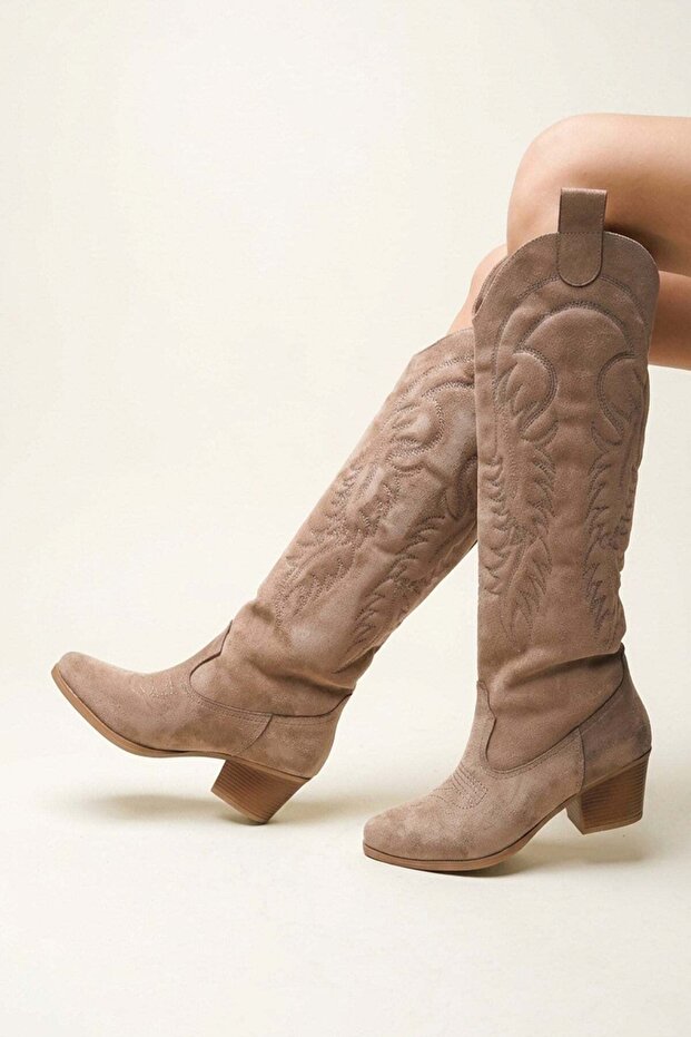 Knee-High Boots - Gray - Not specified