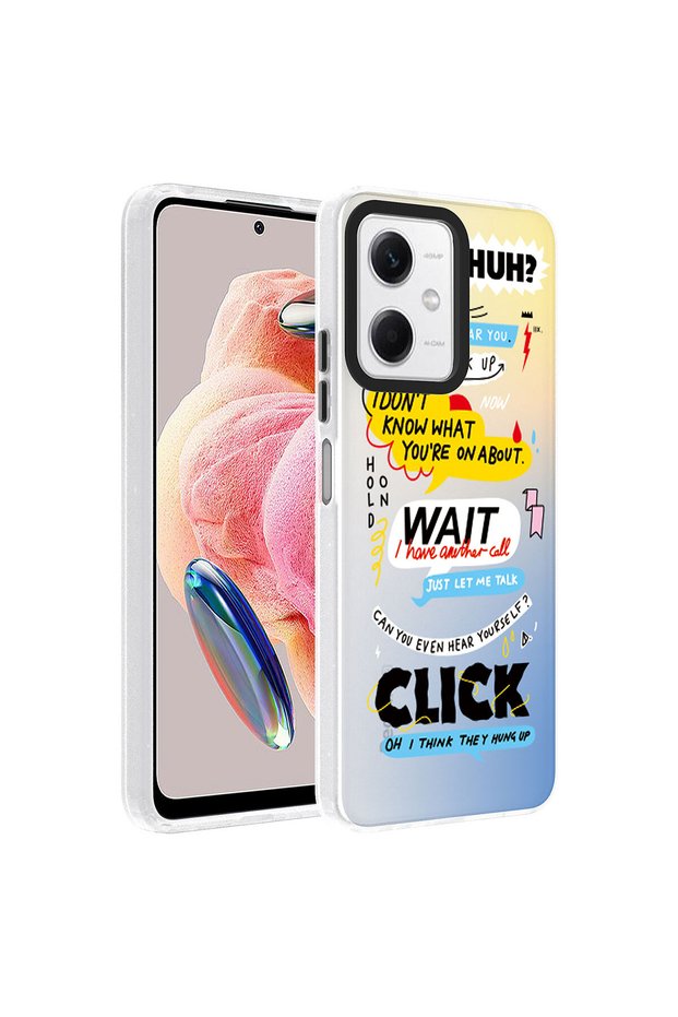 Xiaomi Redmi Note 12 4g Case Vibe Pattern Camera Raised Matte Anti-Fingerprint Silicone Lckc