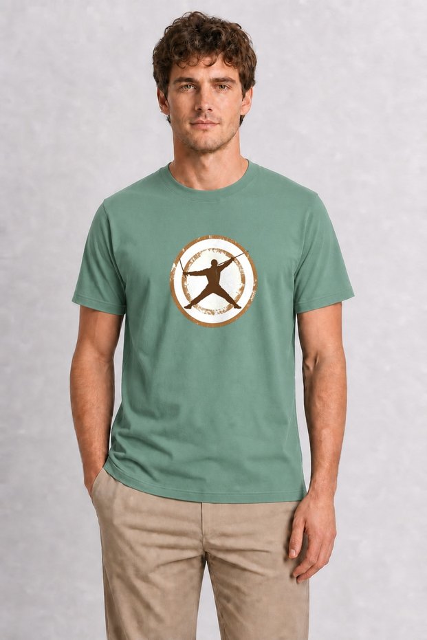 Men's Retro Fencing Posture - Green