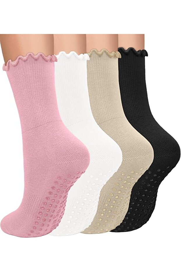 Pilates Socks for Women Anti-Slip with Grips from Yogi, Socks with Grips for Yoga