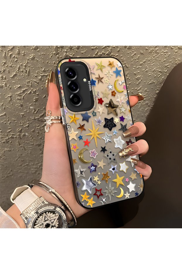 Samsung Galaxy A36/A56 Compatible Fantastic Star Moon Pattern Case, Durable Hard Case