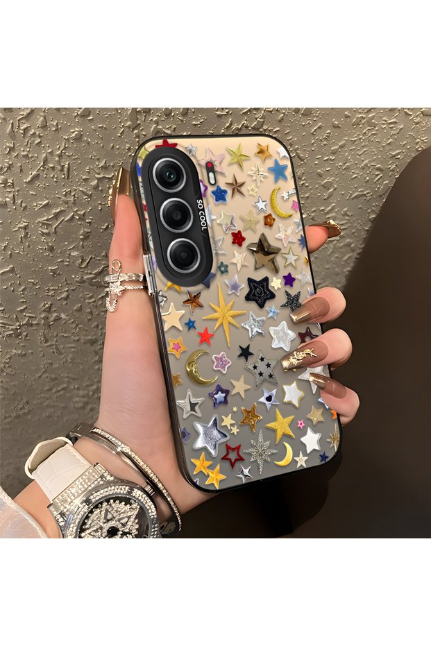 Tecno Camon 40 Pro 5g Compatible Fantastic Star Moon Pattern Case, Durable Hard Case