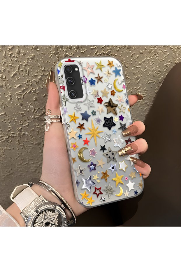 Samsung Galaxy S20 Fe 4G/5G Compatible Fantastic Star Moon Pattern Case, Durable Hard Case